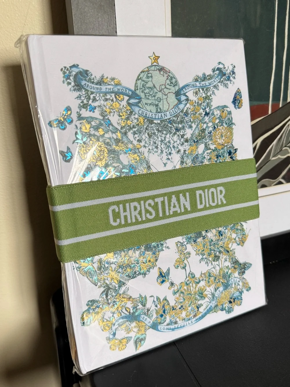 NEW DIOR AROUND THE WORLD NOTEBOOK BLUE GREEN